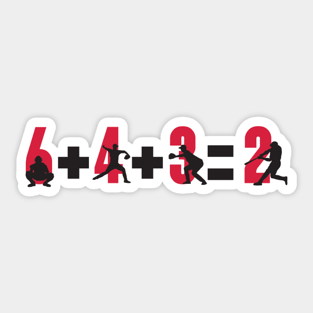 Baseball 6+4+3=2 Sticker by nektarinchen